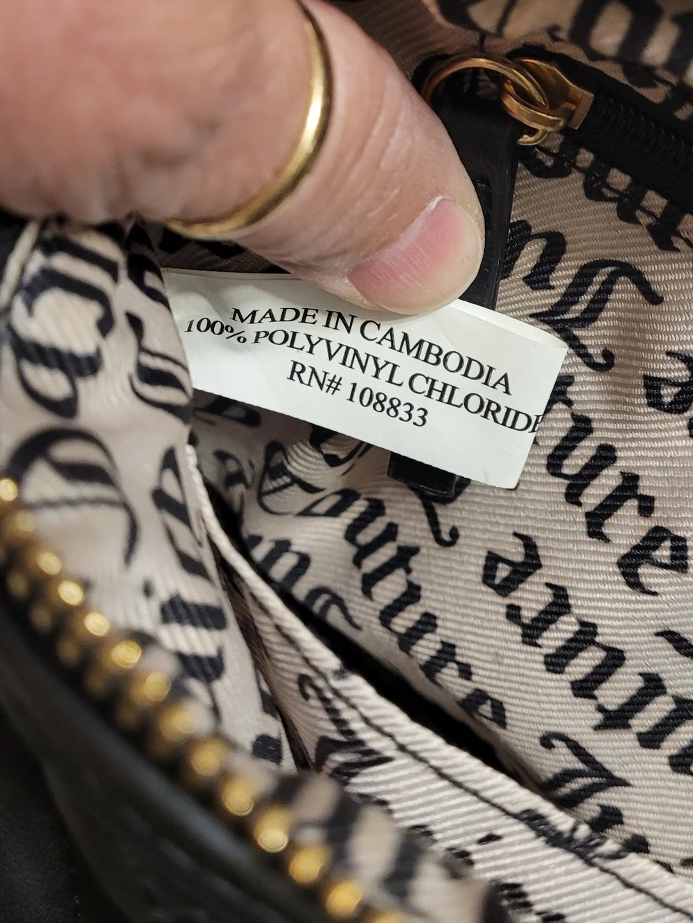 Juicy Couture Black Quilted Heart Logo Crossbody